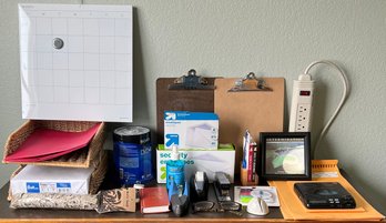 Large Assortment Of Office Supplies Including Office Paper, Staplers, Envelopes, White Sage Incense And More