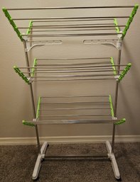 The Green Drying Rack On Casters With Adjustable Racks