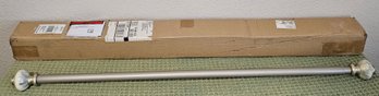 3 Curtain Rods With Faux Marble Nickel 32'-76' With All Hardware From JC Penny