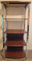 5 Tier Shelving Unit With Composite Wood Shelves & Metal Base