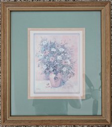 Pastel Sunflower Art Print In Wooden Frame