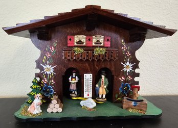 Cute Wooden Cottage Figurine