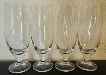 Set Of 4 Footed Tall Wine Glasses