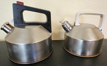 2 Stainless Steel Tea Kettles