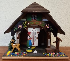 Wooden German Cottage With Small Thermometer