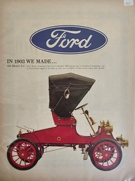 1903 Ford 450 Model A & 1965 Ford Models Articles In Protective Sleeves