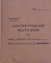 Lighter-than-air Pilot's Book War Department And Service