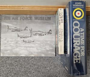 Small Lot Of Airforce Books Incl A Time For Courage, The Spirit Of St Louis & More