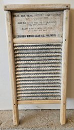 Vintage Columbus Washboard Co Wooden Washboard