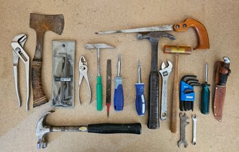 Lot Of Misc Tools Incl Hammers, Screwdrivers, Crescent Wrench & More