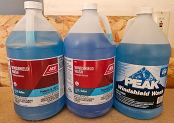 3 New Gallons Of Windshield Washer Fluid By Peak & Ace