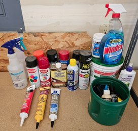 Misc Lot Of Mostly Paint Incl Spray Paints, Wood Finish, Spray Bottles & More