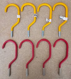 8 New Plastic Coated Garage Hooks