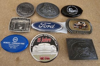 Lot Of Mostly Belt Buckles Incl Ford, The Tall Ships & More