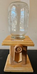 Mason Jar & Wooden Candy/peanut Small Snack Dispenser