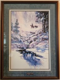 Rainbow Creek Print By Milton Lewis In Wooden Frame