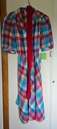 Colorful Plaid Dress Misses' Dress Size 14