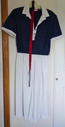 Cheekaberry White/blue Dress Size 4