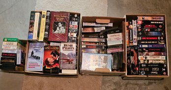 Large Collection Of VCR Tapes Incl Movies, Documentaries, Nature Collections & More