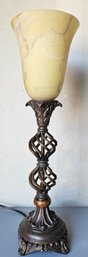 Table Lamp With Wrought Iron Base