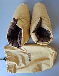 The Restoration Hardware Slippers Made Of Sleeping Bag Material