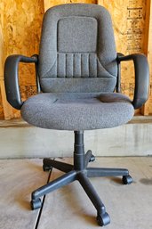 Grey Swivel Office Chair On Casters