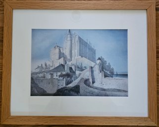 Le Mont St Michel Print In Wooden Frame