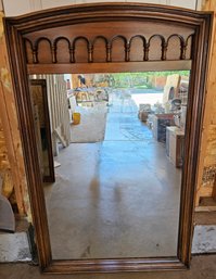 Large Mirror In Wooden Trim