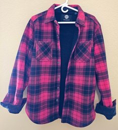 Weather Proof Red Plaid Sherpa Lined Jacket Size Medium