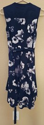 Simply Vera Wang Black/white Floral Dress Size Small