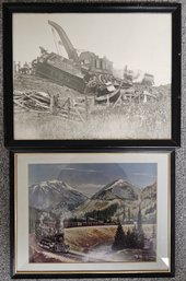 2 Train Prints In Wooden Frame Incl 1199 Grand Trunk