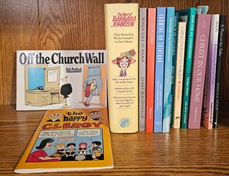 A Collection Of Religious Books Incl. The Best Of Barbara Johnson, The Happy Clergy And More