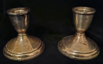 2 Weighted Sterling Silver Candle Holders