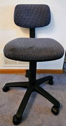 Blue And Black Office Chair On Casters (adjustable)
