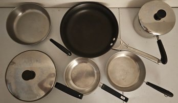 Misc. Pots And Pans Incl. Revere, Sears, Lucent, Calphalon