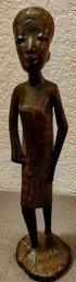 Vintage African Hand Carved Fold Art Sculpture Figure Black Memorabilia