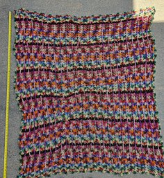 Home-made Multicolored Crocheted Blanket