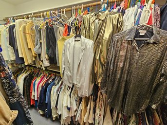 A Large Collection Of Mens And Womens Clothes Sizes M- XL (full Closet)