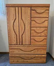 Solid Oak Dresser/armoire Made By Orman Grubb