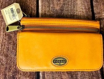 Nice Light Orange Fossil Wallet NWT