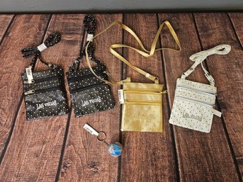 NWT Las Vegas Trinket Bags With Globe Keychain