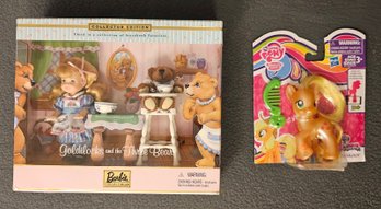 Barbie Collectors Edition Goldilocks And The Three Bears And A Mini My Little Pony In Sealed Original Box