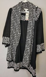 Beautiful NWT Style & Co. Long Sweater Or Dress With Scarf  Size 1X