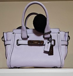 Ariana Grande Kiti Swagger Coach Bag 2 Way Purple Genuine With Care Instructions  See Photos For Serial #