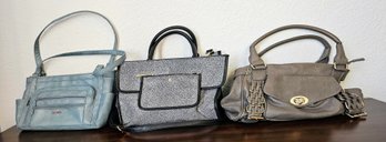 3 Ladies Purses Incl. Antonio Melani, Blue Multi Sac, Miztique