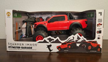 New In Box Sharper Image Monster Garage  Remote Control Tire Swap 2 In 1 Building Set