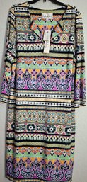 Nicole Miller Studio Colorful Ladies Dress NWT Size 14