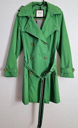 Very Cool Vintage Green Tommy Hilfiger American Classics New York Trench With Hood  Coat Size M