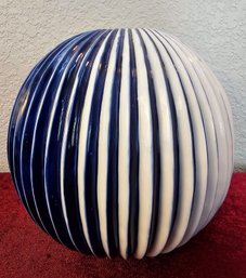 Blue & White Round Vase By Nobel Excellence