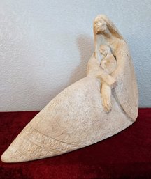 Austin Productions 1986 Acoma Statue Mother & Child La Madre